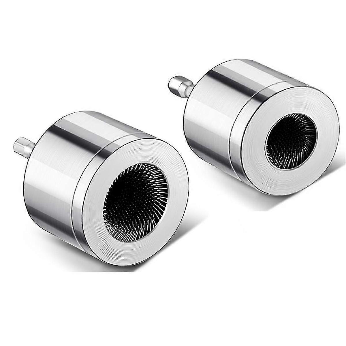 2-Pack Copper Pipe Cleaning Brush, Full-Metal HVAC Pipe Cleaning Brush for Drill Power 1/4in Shaft