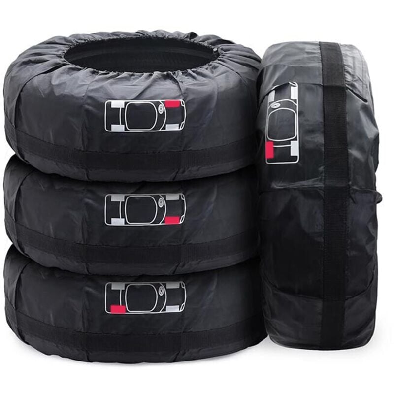 4 pcs Car Tire Covers 19-23" Waterproof Dustproof Car Wheel Protector (Diameter 80cm)