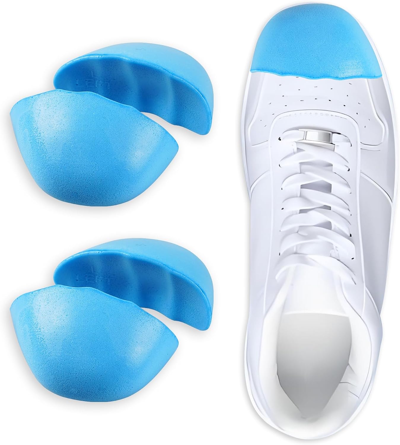 Shoe Filler for Too Big Shoes, Inserts to Make Shoe Smaller, Toe Filler Cushion Inserts for Loose Shoes, for Men and Women (L: one to Two Size Bigger)