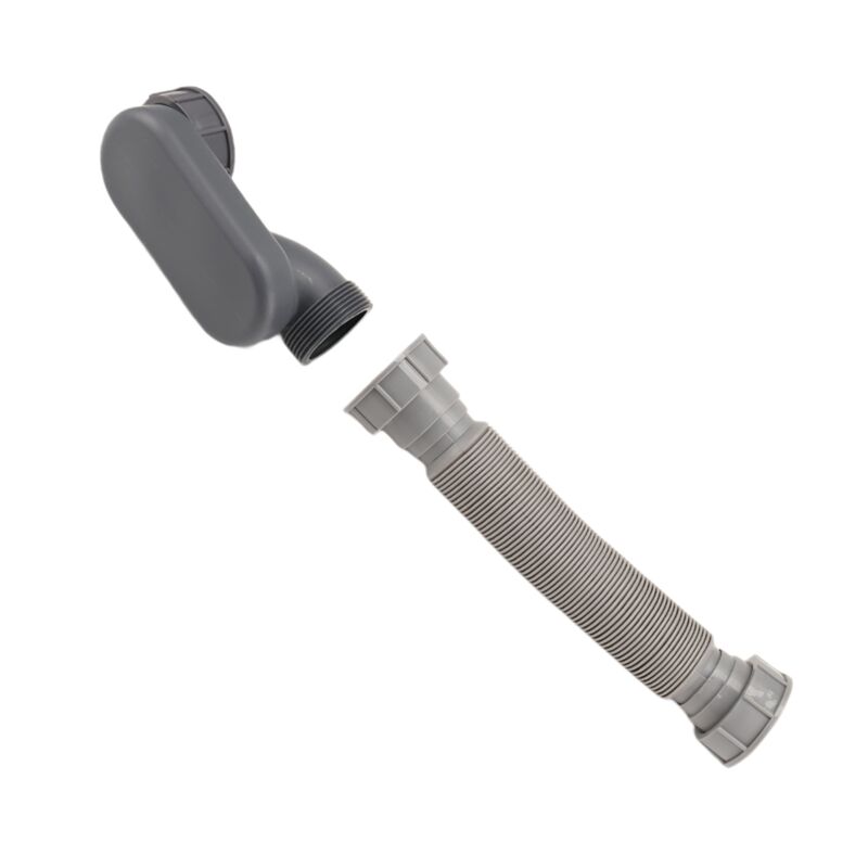 Low Profile Flexible P-Trap Bath Shower Drain Hose 1 1/2