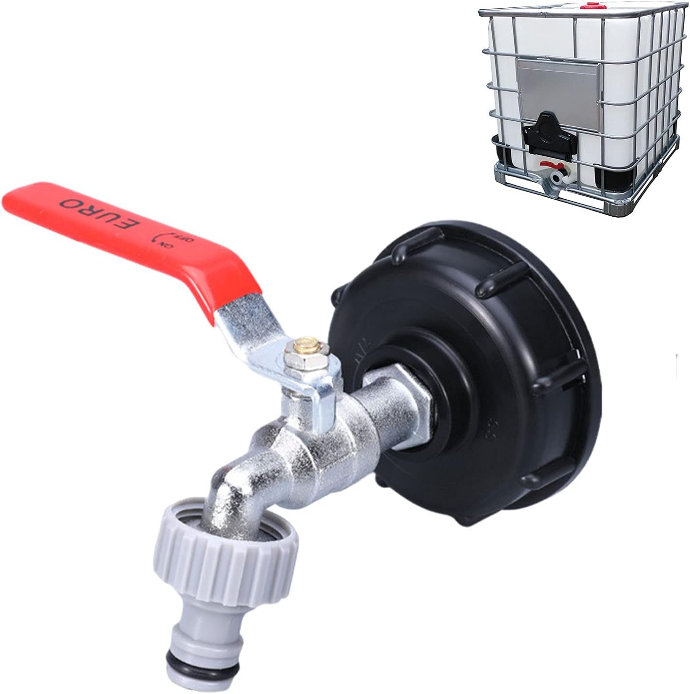 IBC Faucet Connector S60X6 1000L Tank Faucet with 1/2