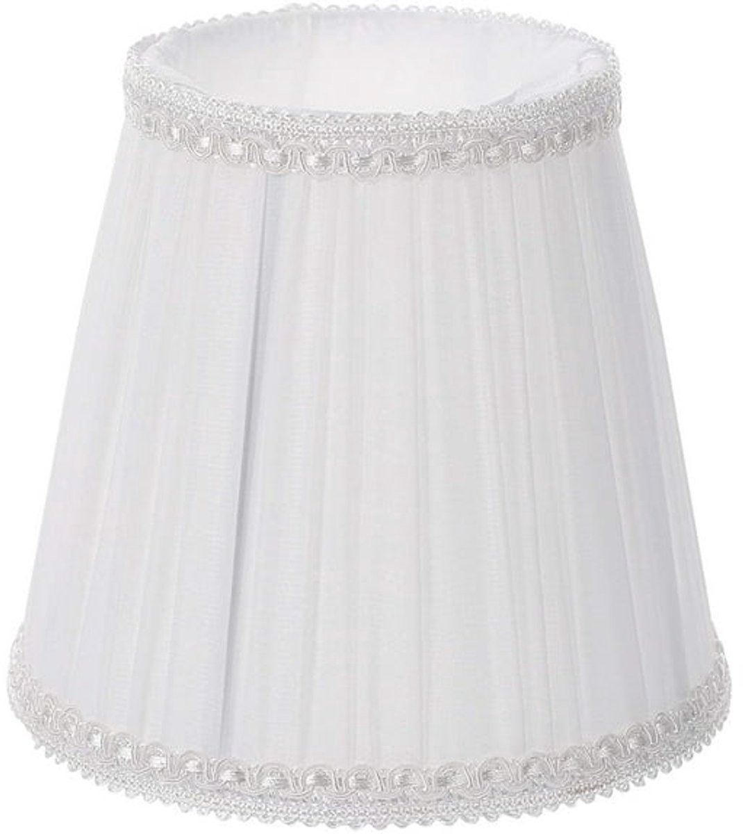 Lampshade - Table Lampshade - White Pleated Tubular Lampshade - Small - Suitable for Table Lamps and Floor Lamps - 13.5x10cm