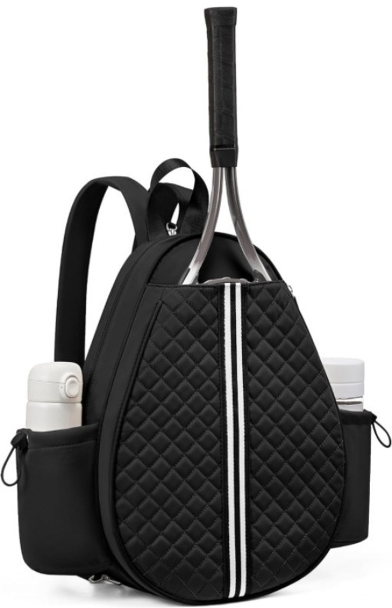 Backpack - Sports Bag - Lightweight - Multifunctional - Women's Sports Bag - Men's Sports Bag - Suitable for transporting tennis rackets, tennis balls and badminton shuttlecocks - Large Capacity - Black