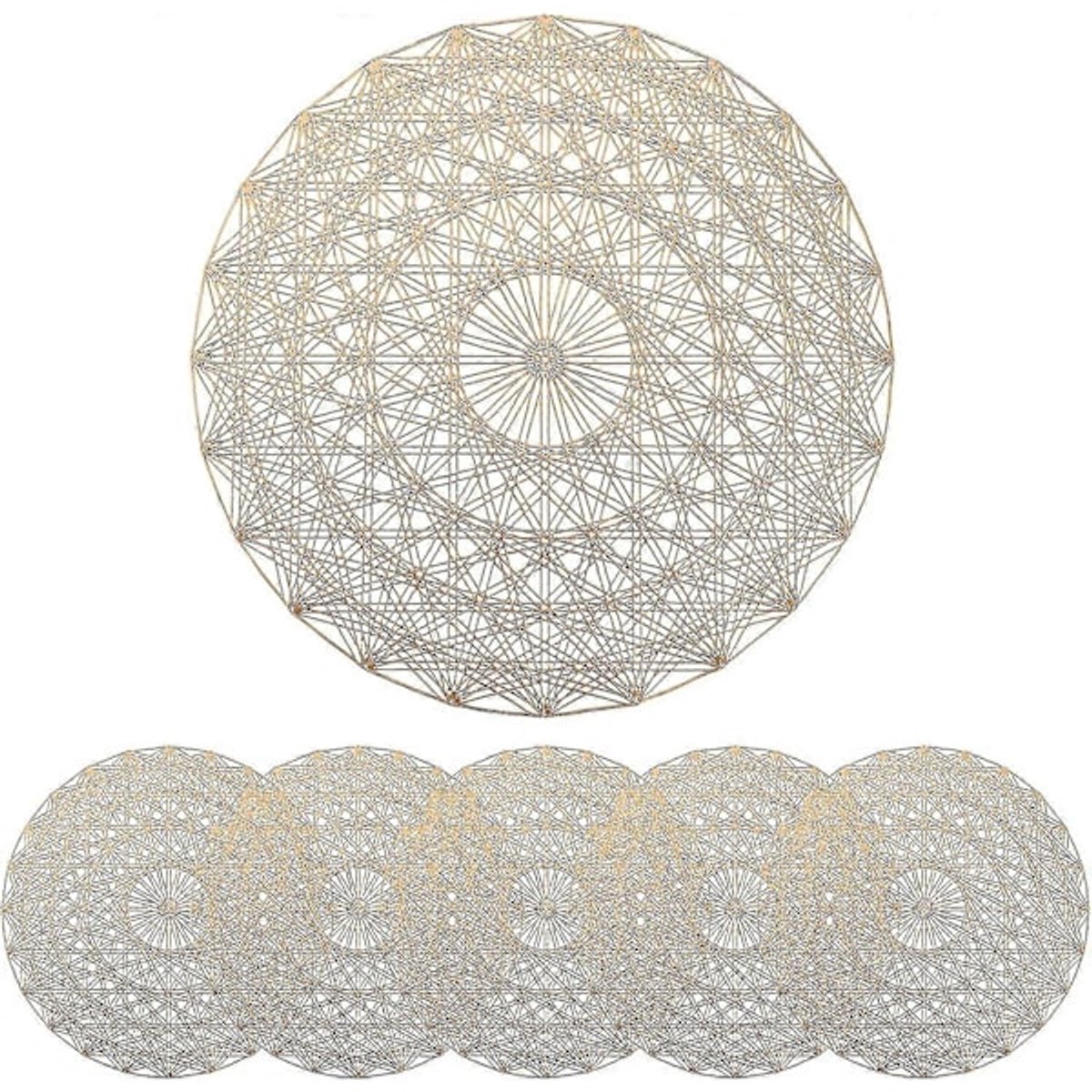 Restaurant placemats - round - 6-pack