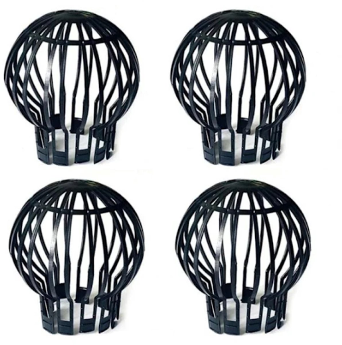 Pack of 4 - Plastic Drain Guards - Prevents drain pipes from becoming clogged by leaves, moss, mud, sludge, silt, balls and other debris.
