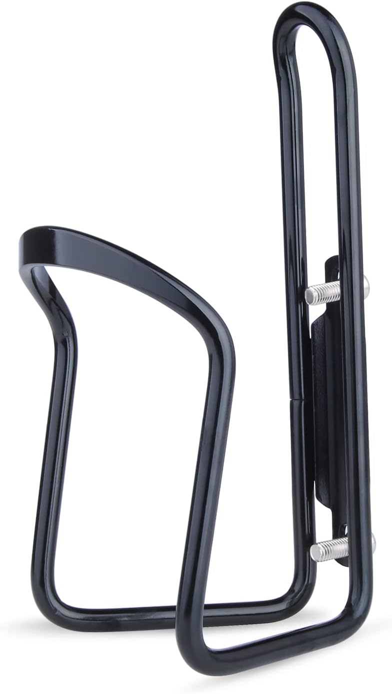 1Pack Lightweight Aluminum Alloy Cycling Bicycle Water Bottle Cage Holder Bracket for Outdoor Activities (Black), Bike Accessories