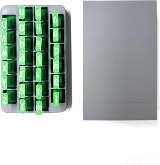 Clay Letter Stamps - 3D Printed Letter Set - Polymer Clay Jewelry Making Tools - DIY Craft Supplies for Adults - Lowercase Letter Set - 26 Spaces（Keep this product away from children）