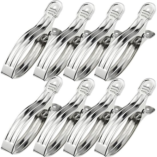 Clothes pegs - Open windproof clips - Clothes pegs - Sock racks - Quilt drying clips - 8 pieces