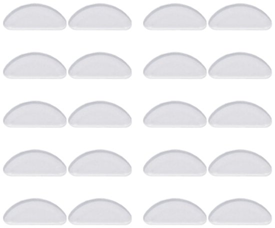 Nose pads for glasses 20 pairs – transparent 15x7x1mm