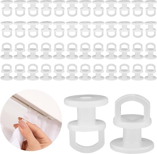 50 pieces curtain hooks - curtain gliders - universal curtain hooks - curtain rail hooks - curtain gliders - curtain hooks - curtains - shower curtains - curtains and door curtains