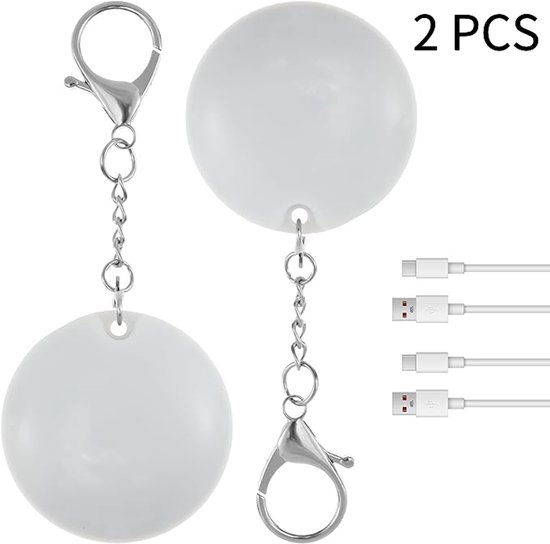 Night Light - With Automatic Sensor Function - Keychain - Gift for Girls and Women - Accessory for Women's Handbag（2 Lights）