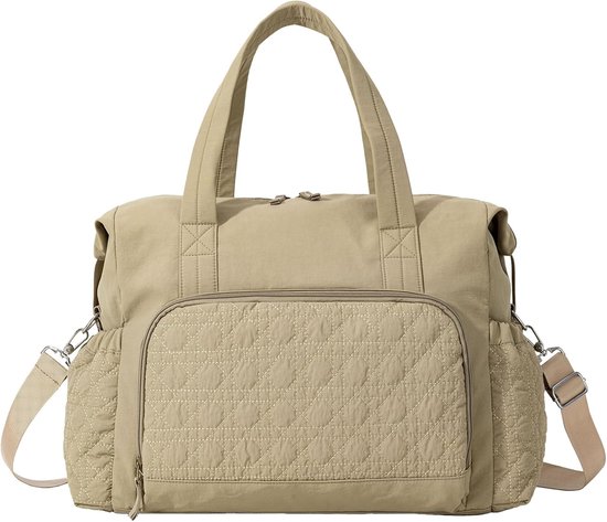 Sports Bag - Waterproof Travel Bag - 24 Liter Carry Bag - Zippered - Lightweight & Durable - Suitable for Gym, Workout & Travel（Khaki）