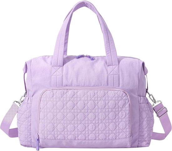 Sports Bag - Waterproof Travel Bag - 24 Liter Carry Bag - Zippered - Lightweight & Durable - Suitable for Gym, Training & Travel（Purple）