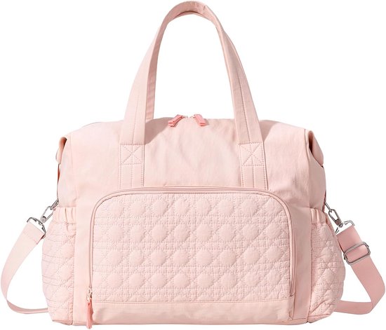 Sports Bag - Waterproof Travel Bag - 24 Liter Carry Bag - Zippered - Lightweight and Durable - Suitable for Gym, Training and Travel（Pink）