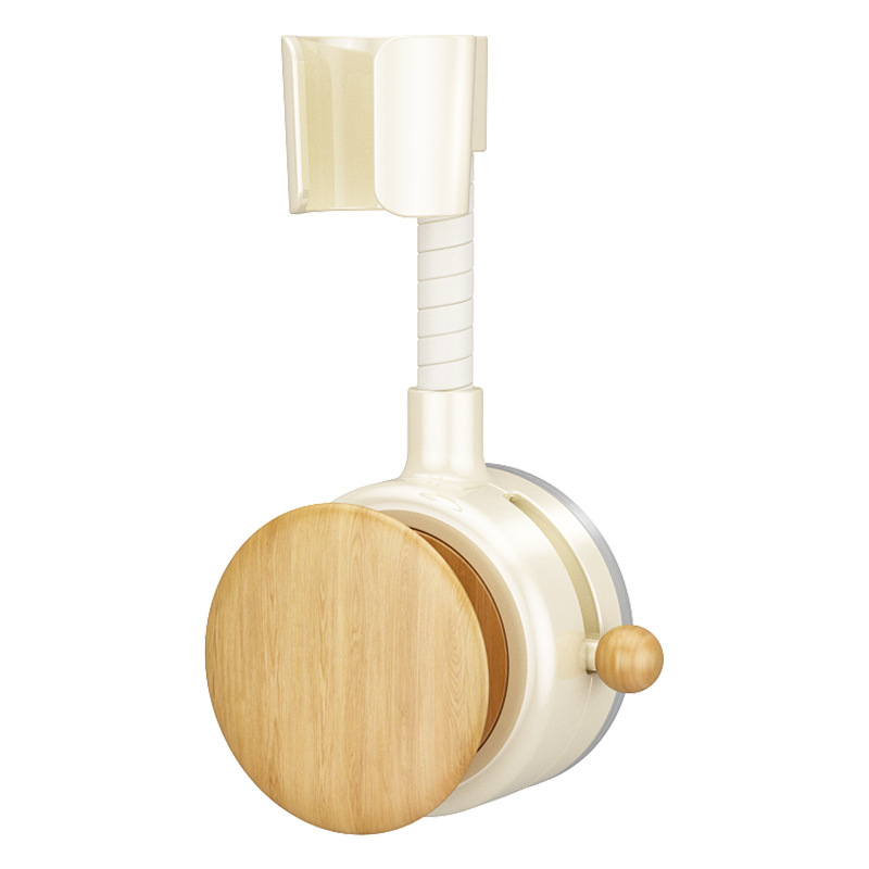 Shower Head Holder - Strong Suction Cup Shower Holder - Removable Without Bumps - Wood Motif - Adjustable Shower Direction - One-Piece Package