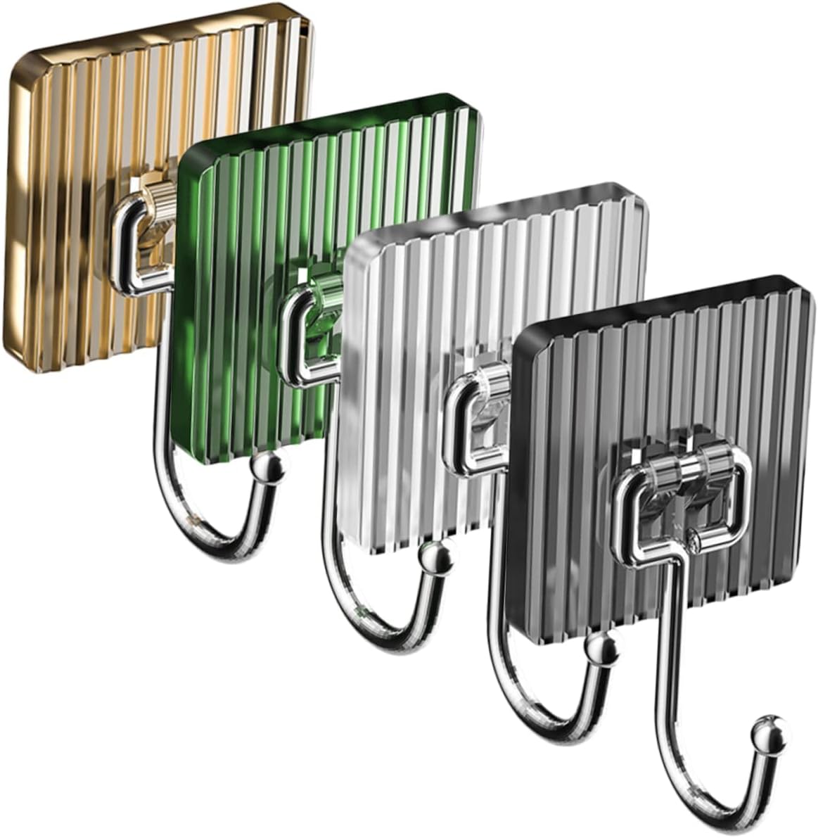 Self-adhesive Nail - nail-free kitchen and bathroom hooks - metal coat rack, wall coat hooks - decorative children's towel rack - self-adhesive wall hooks - four colors