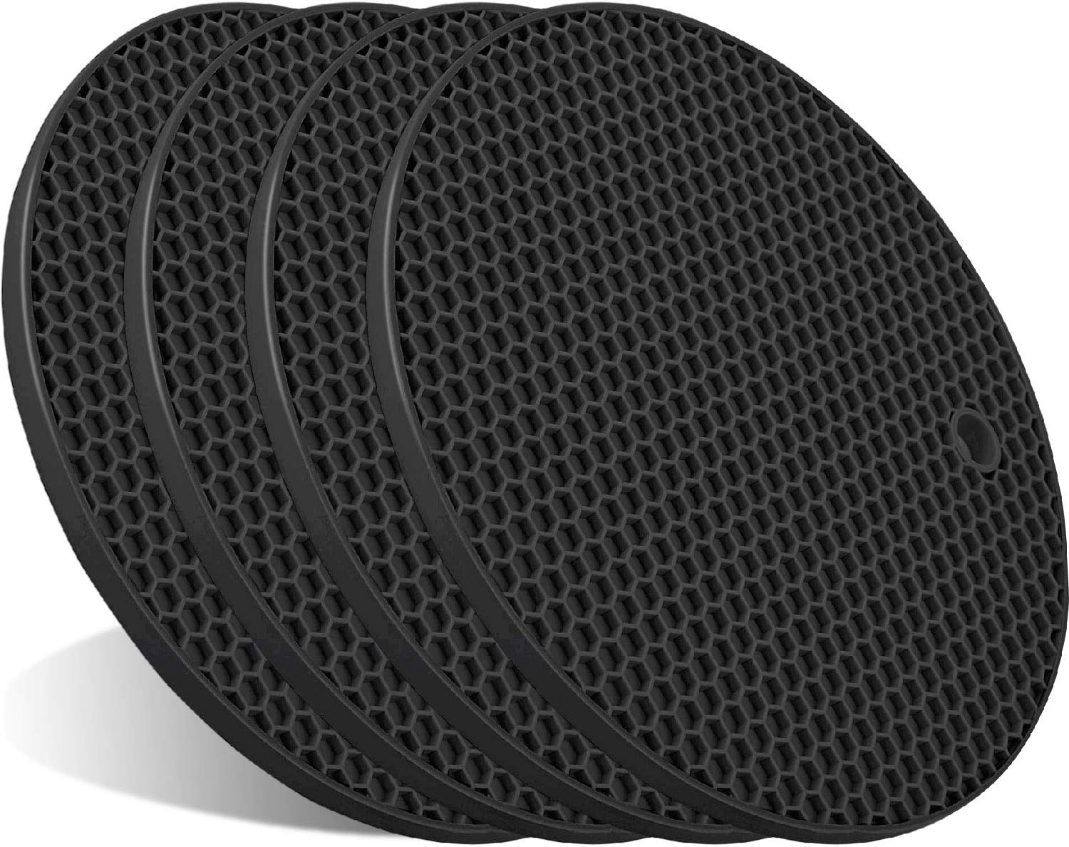 Trivets - Set of 4 - Thick Silicone - Protects Tabletops