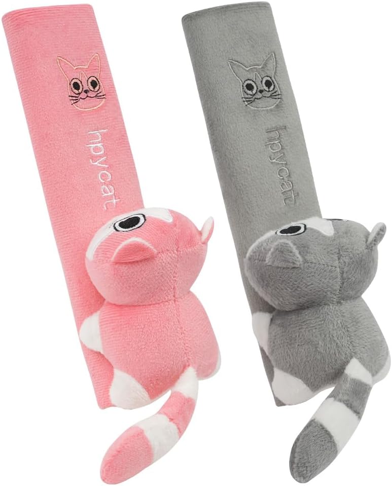 Car Seat Belt Protectors - 2 Pieces Cartoon Design - For Children And Adults - Shoulder Protection