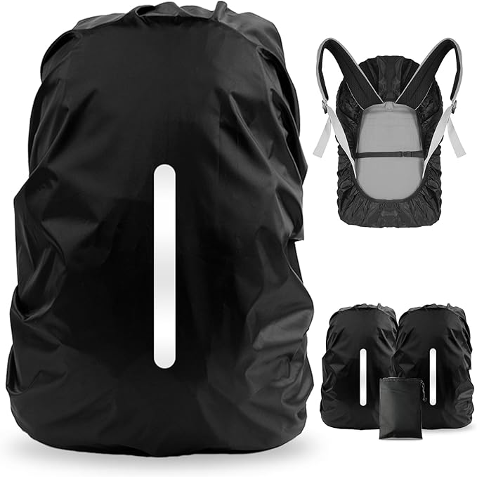 Backpack Cover - Waterproof and Reflective Protection - For Cycling and Hiking - 35 Liters