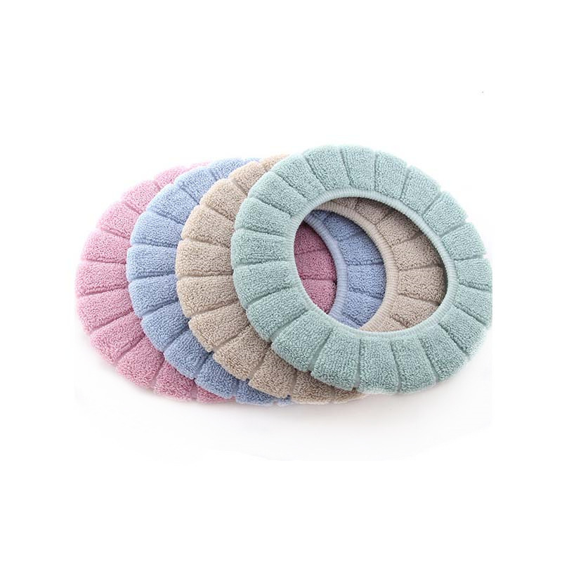 Toilet Seat Warm Cushion – Thick Toilet Seat Cover – Soft O-Shape Seat Cover Protector – Removable & Washable – Universal Size – Pack of 4