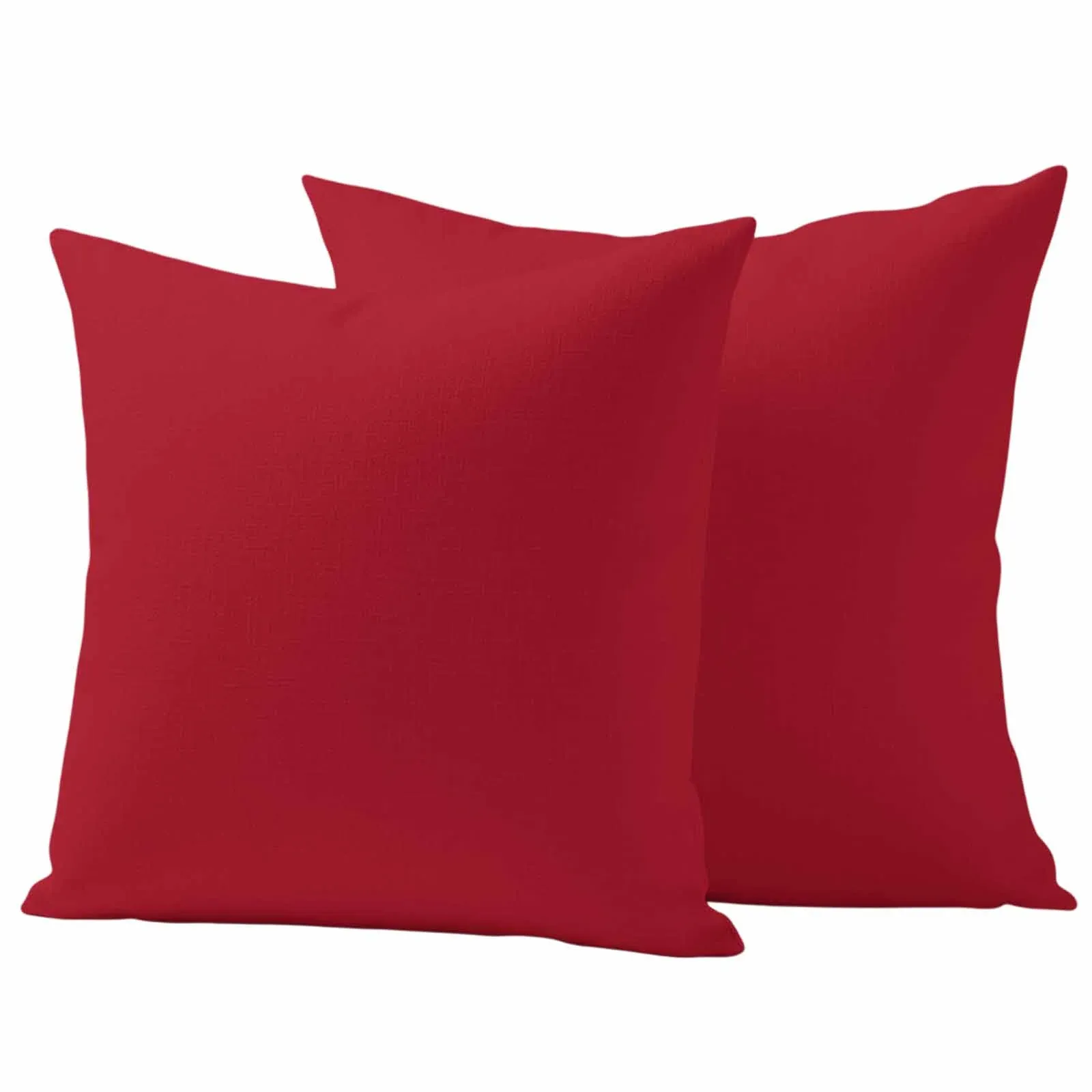 Outdoor Pillow Covers 20"x20" Set of 2, Plain Waterproof Throw Pillow Covers for Patio Furniture, Decorative Cushion Covers, Red