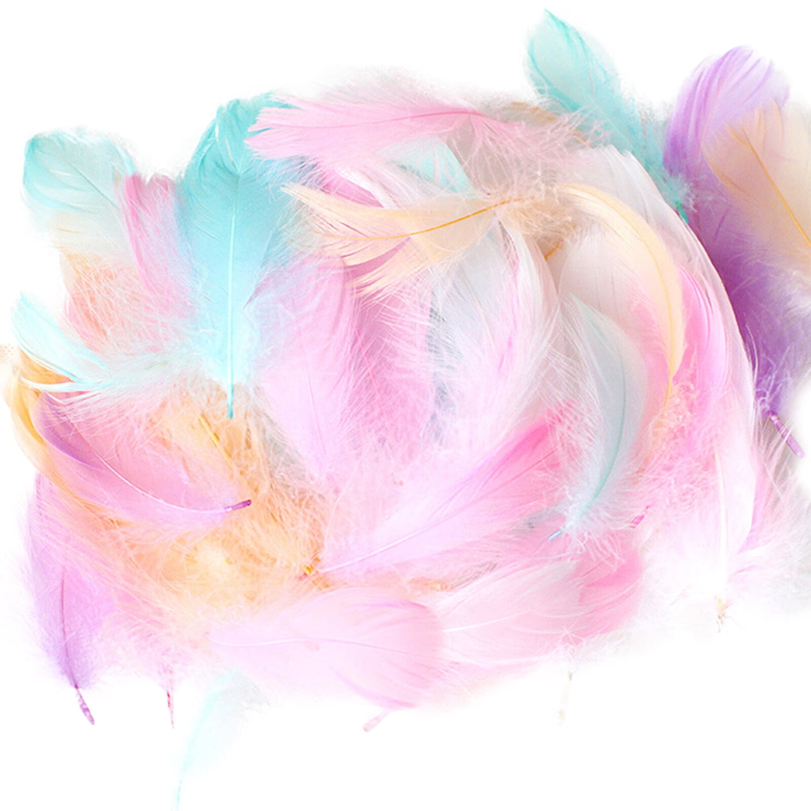 Coopserbil DIY Natural Colourful Craft Feathers (50 Count) 5.0-15.0 cm Natural Colourful
