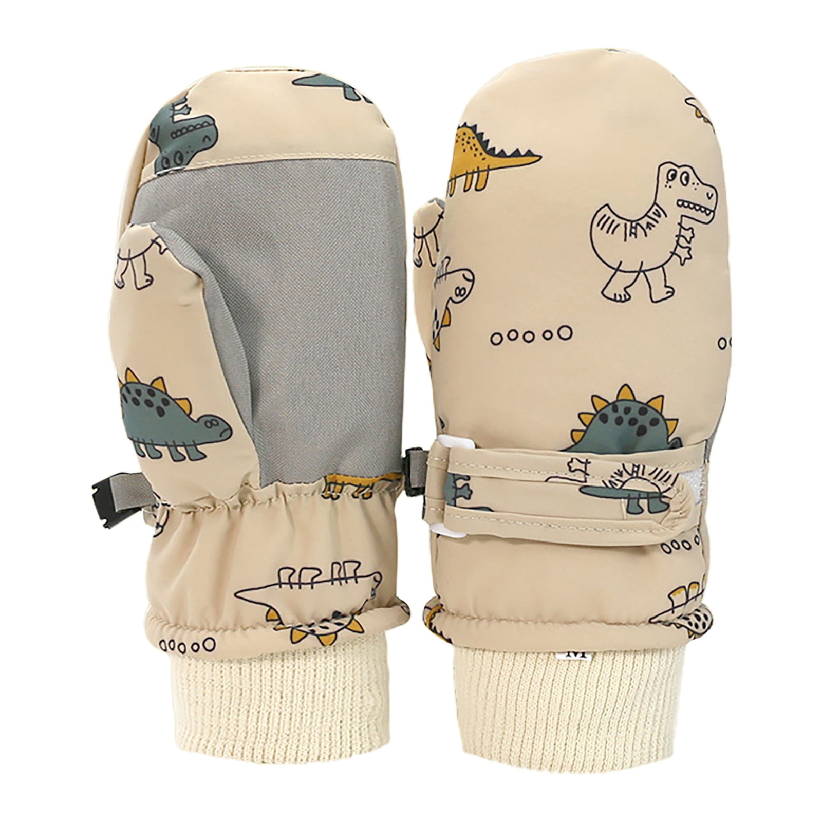 GXWEA Gloves For Kids Toddler Skis Kids Gloves Winter Gloves Thick Gloves Stretchy Warm Gloves Boys Girls 6-24 Months 4-8 Years AHA5 kids snow gloves Khaki