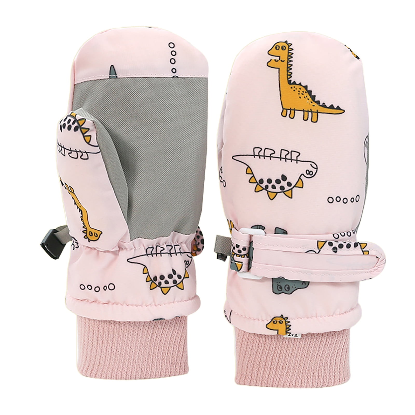 GXWEA Gloves For Kids Toddler Skis Kids Gloves Winter Gloves Thick Gloves Stretchy Warm Gloves Boys Girl 6-24 Months AHA5 kids snow gloves Pink