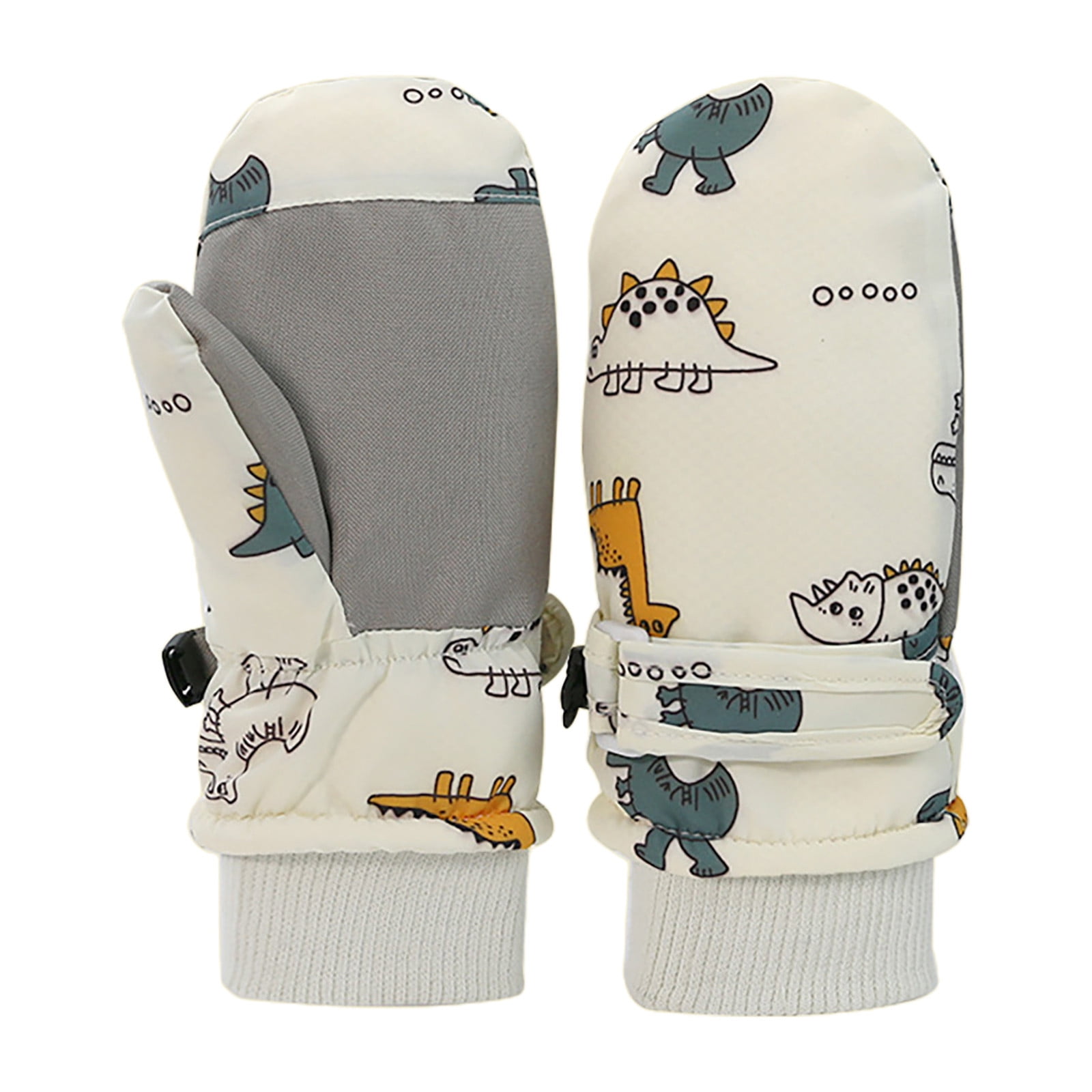GXWEA Gloves For Kids Toddler Skis Kids Gloves Winter Gloves Thick Gloves Stretchy Warm Gloves Boys Girls 6-24 Months 2-4 Years AHA5 kids snow gloves White