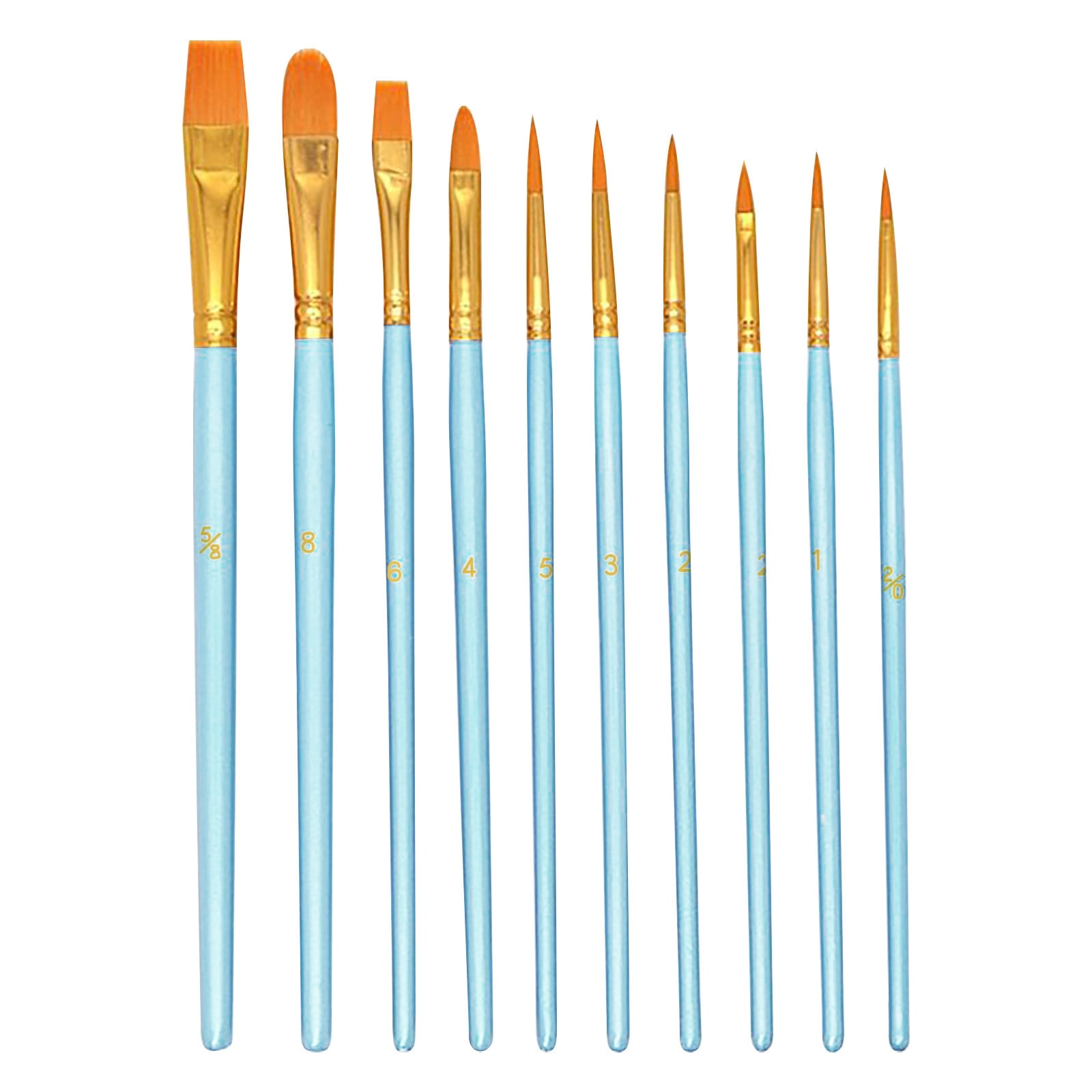 JWDX Pen ! 10Pcs Small Fine Tip Paintbrushes Micro Detail Paint Brush Set Triangular Grip Handles Art Brushes Perfect for Acrylic Watercolor Oil Craft Models Black Z7-Sky Blue
