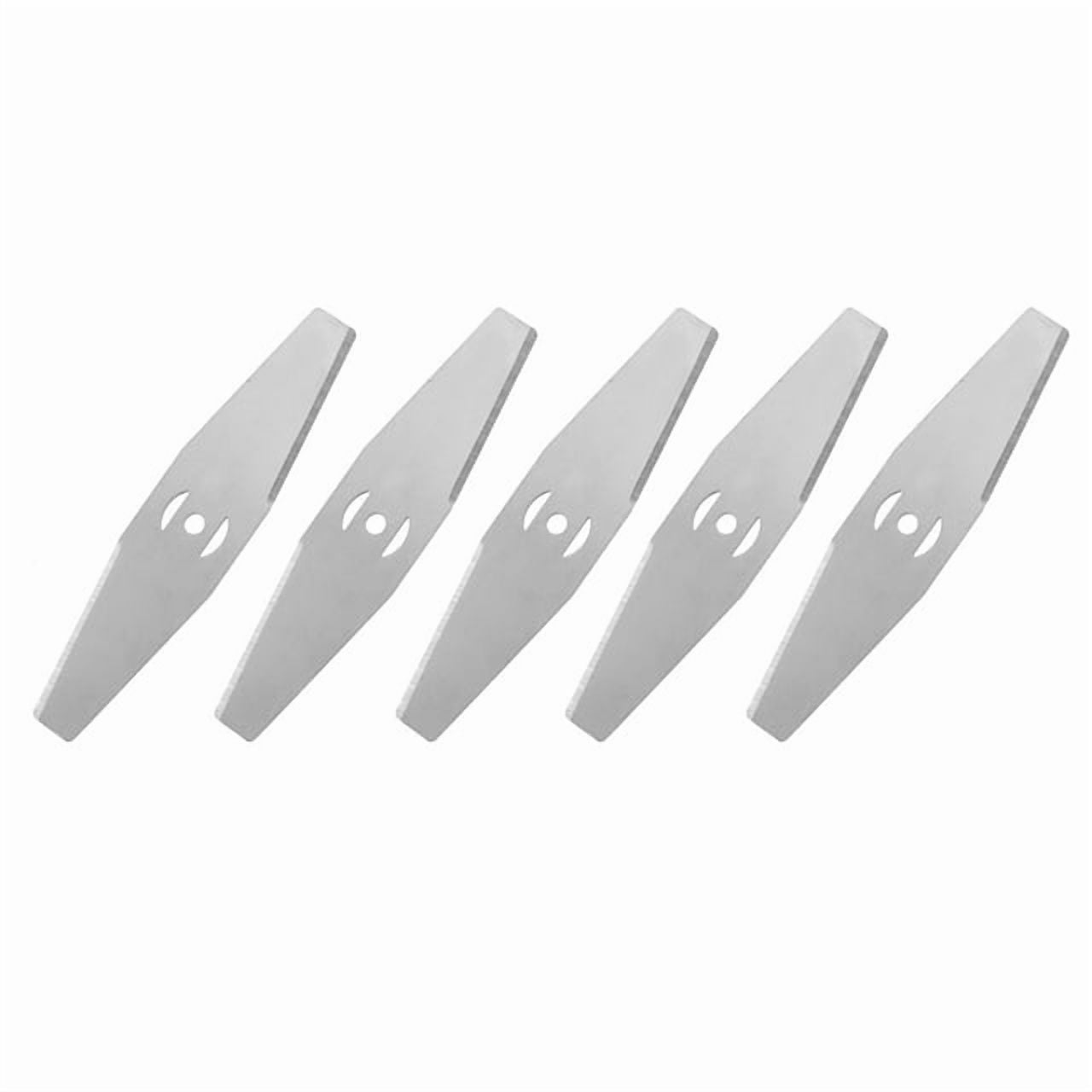 FunnyBeans 5 PCS Weed Wacker Eater Metal Blades, Universal Grass String Trimmer attachments Silverc
