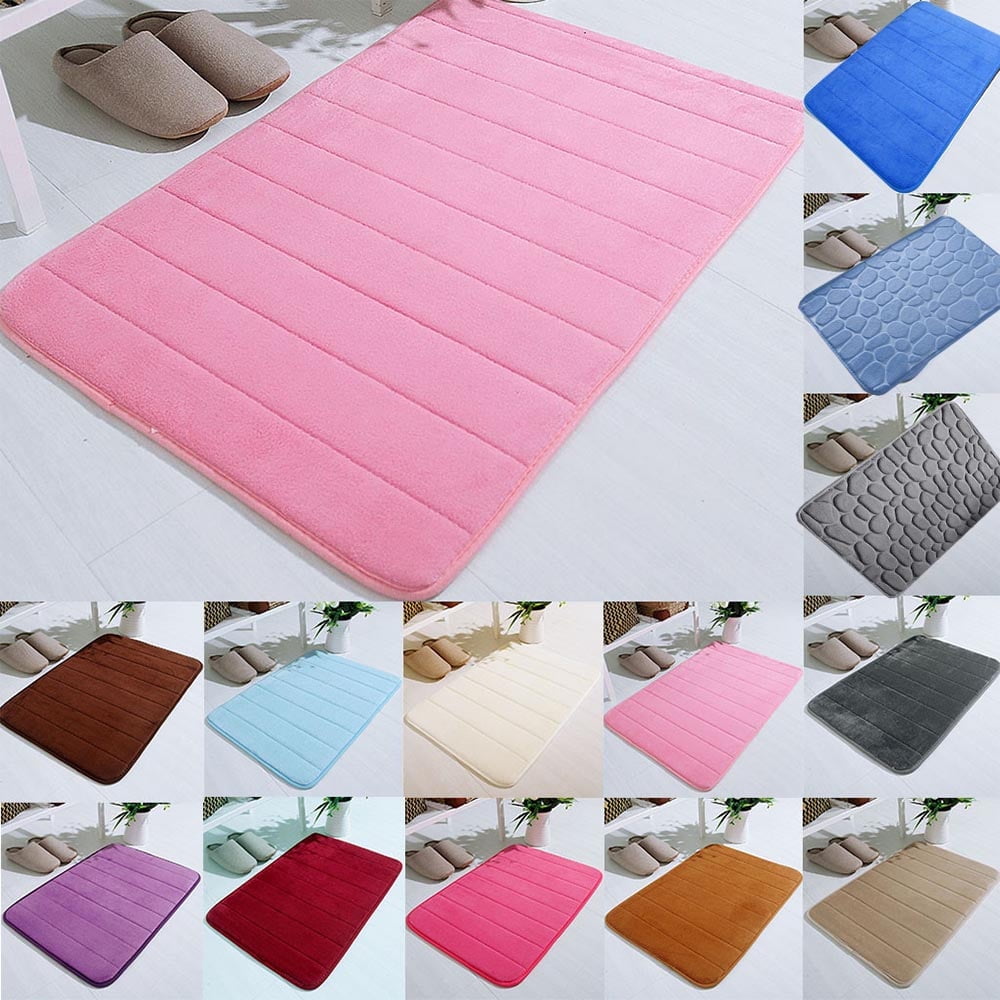 Dmlowu Bathroom Rugs - Ultra Absorbent Non-Slip Floor Bath Mat, Super Soft Shower Mat for Bath Tub, Machine Washable 16x24" (Brown) #C-Dark Gray