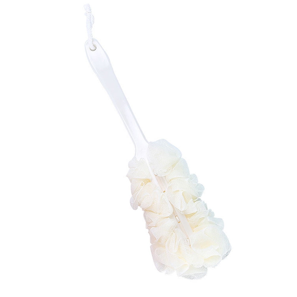 PALIFEUR Back Scrubber for Shower, Soft Loofah with Handle, Fluffyies Loofah on a Stick, Exfoliating Shower Sponge with Handle, Bath Brush, Shower Sponge Loofah Back Scrubber Beige