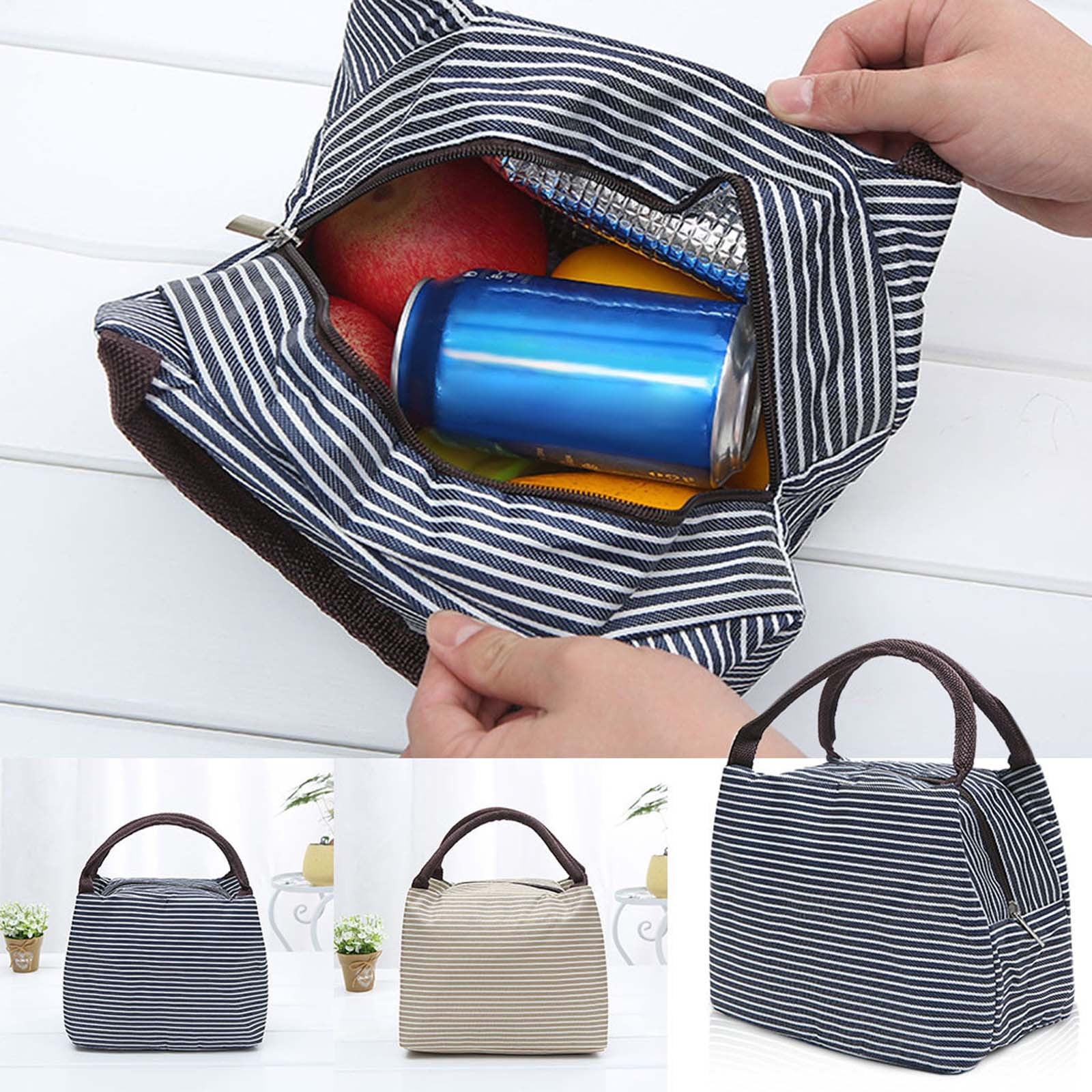 Lunch Box Lunch Bag For Women Insulated Lunch Bag Reusable Tote Cooler Bag Lunchbox Suitable for Work, Travel, Outdoor Brown