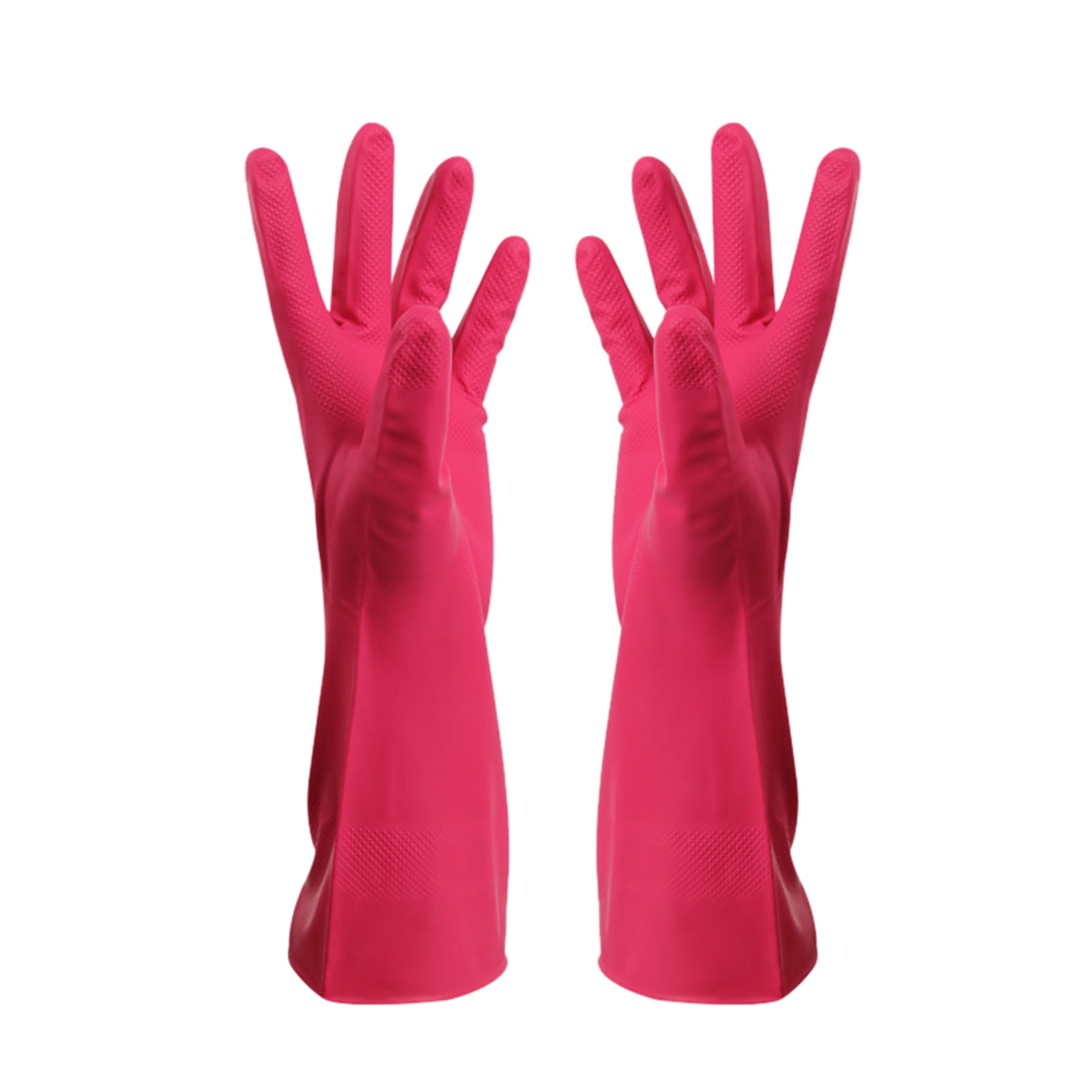 + 1 Pair of Gloves, End of Year Clearance: Work Aprons for Men for Shop Canvas, Gloves Gloves Washing Hand Rubber Long Cleaning Warm Gloves Kitchen Latex Hot Pink