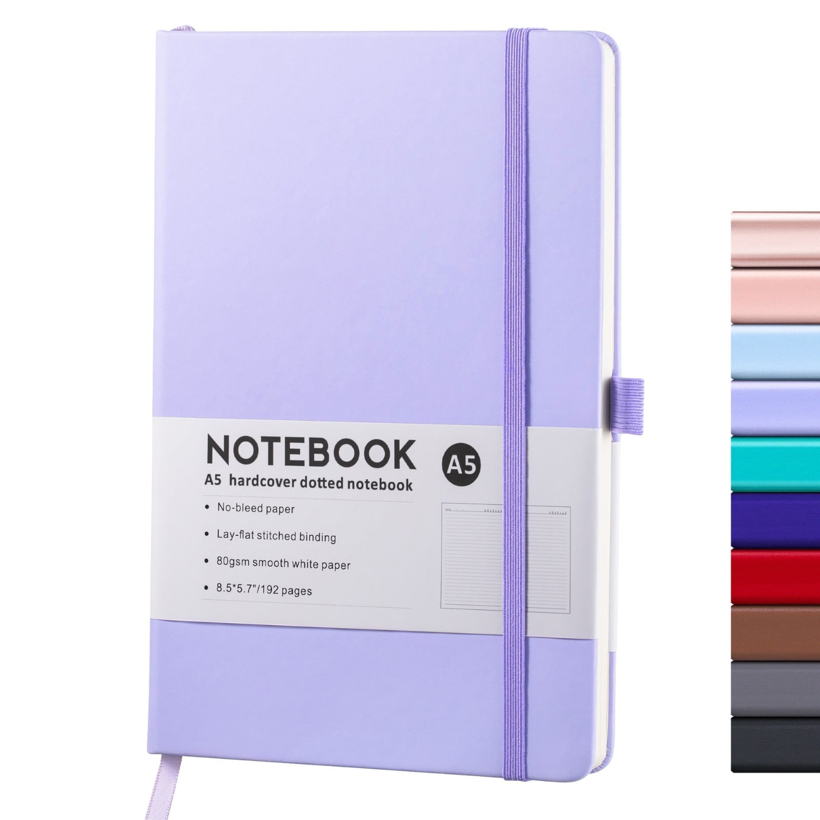 Blank Notebooks Lined Classic Pocket Notebook Journal [ Leather Hard Cover ][ 100 Gsm ] [ Ruled ] Premium Thick Paper with Inner Pocket 3.5 Newyear Arrival! A 1-Purple