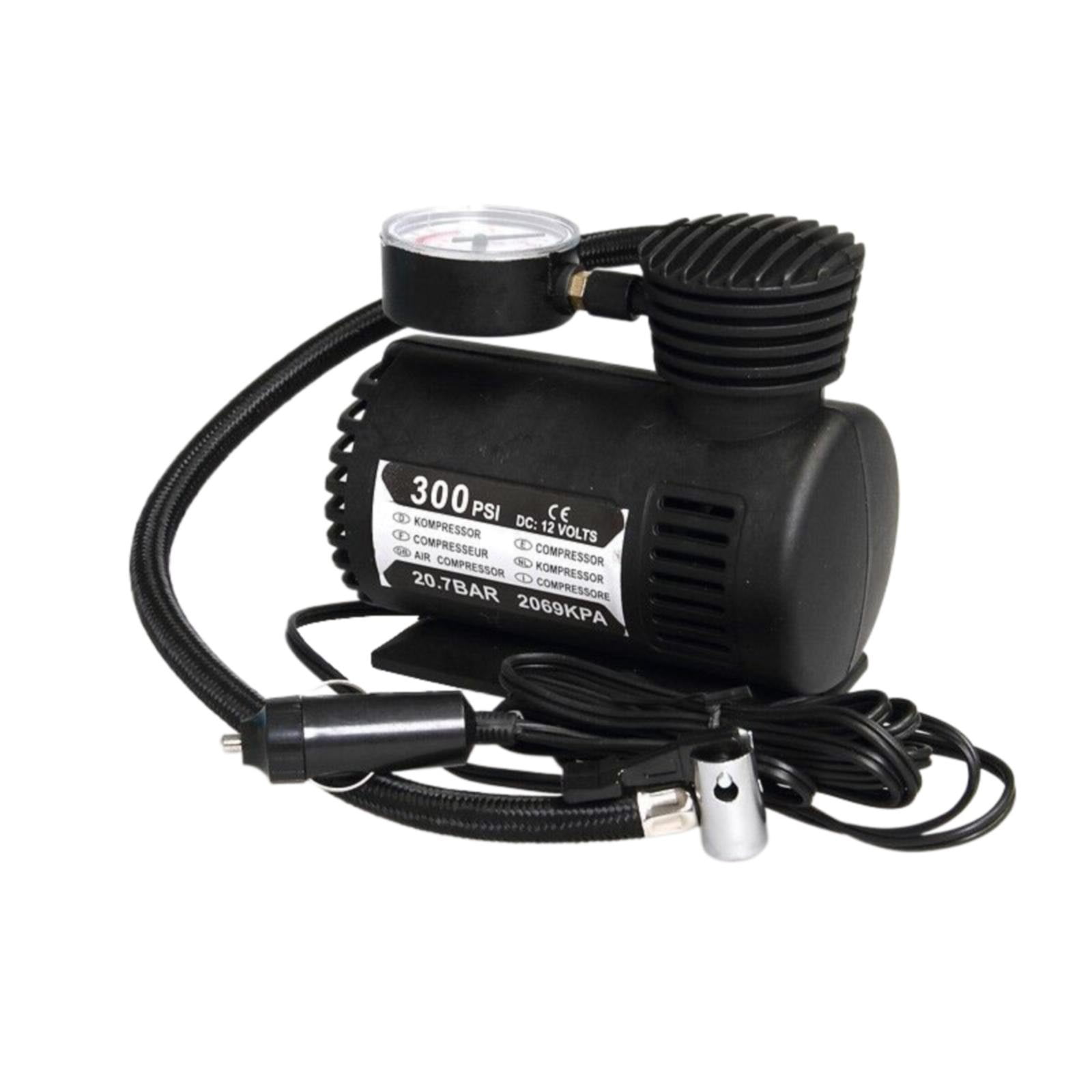 Emergency Car Pump (Power Supply: Cigarette Lighter Plug) JWDX, Pump x1 Departure (Locomotive Type) Air Pump 12V Vehicle Tire Inflator One Size Black