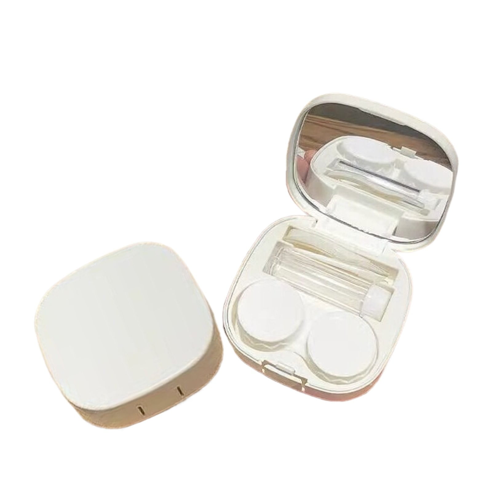 LGCASL, Case with Handmade Cute Contact Case with Tweezers Remover Tool Solution Bottle for Travel Outdoor Home Dormitory and Daily Use, Contact Lens Storage Box contact lens storage box Yellow