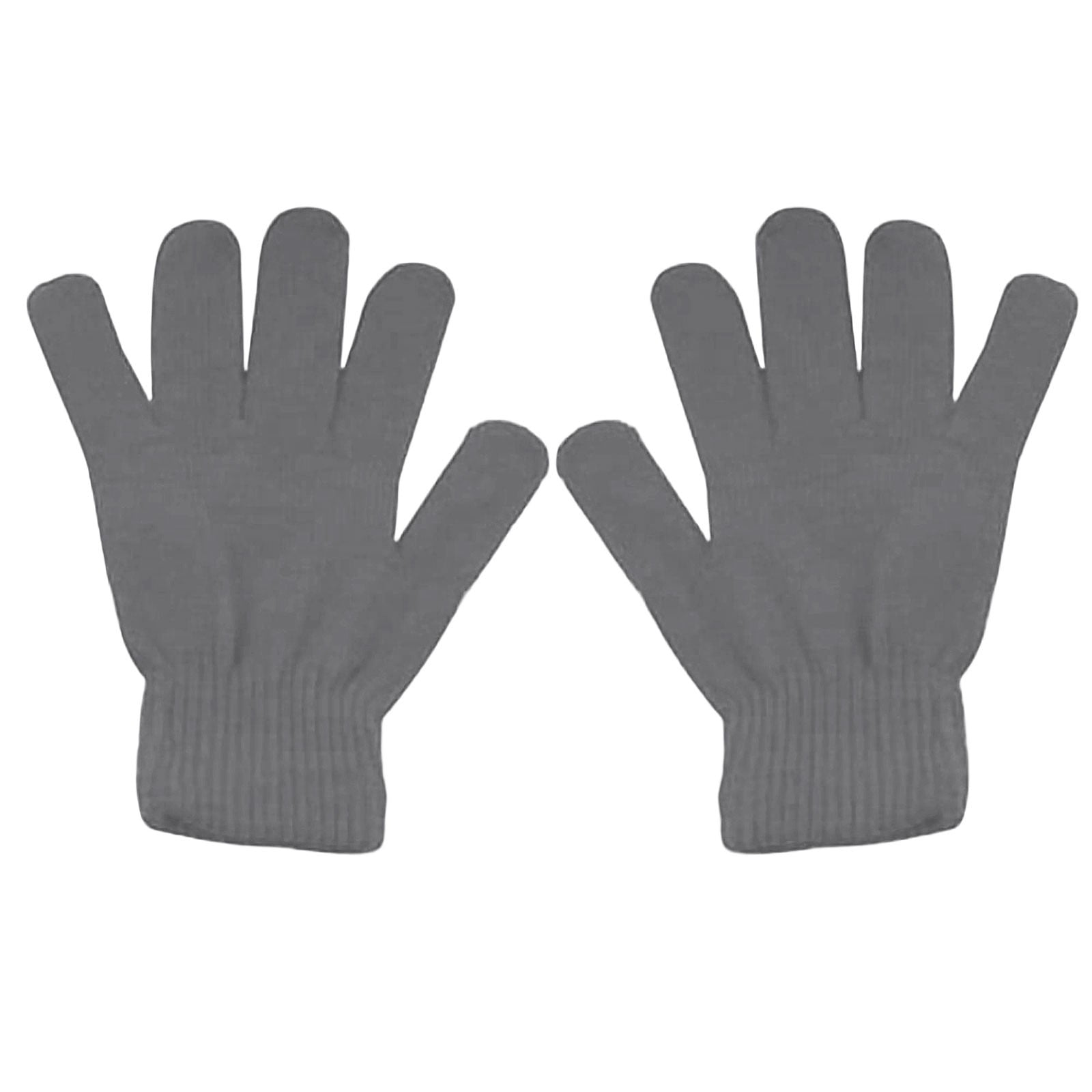 LGCASL Clearance! Winter Gloves Warm Strecty Knit Gloves for Men Women- Dark Gray One Size Light Ashy