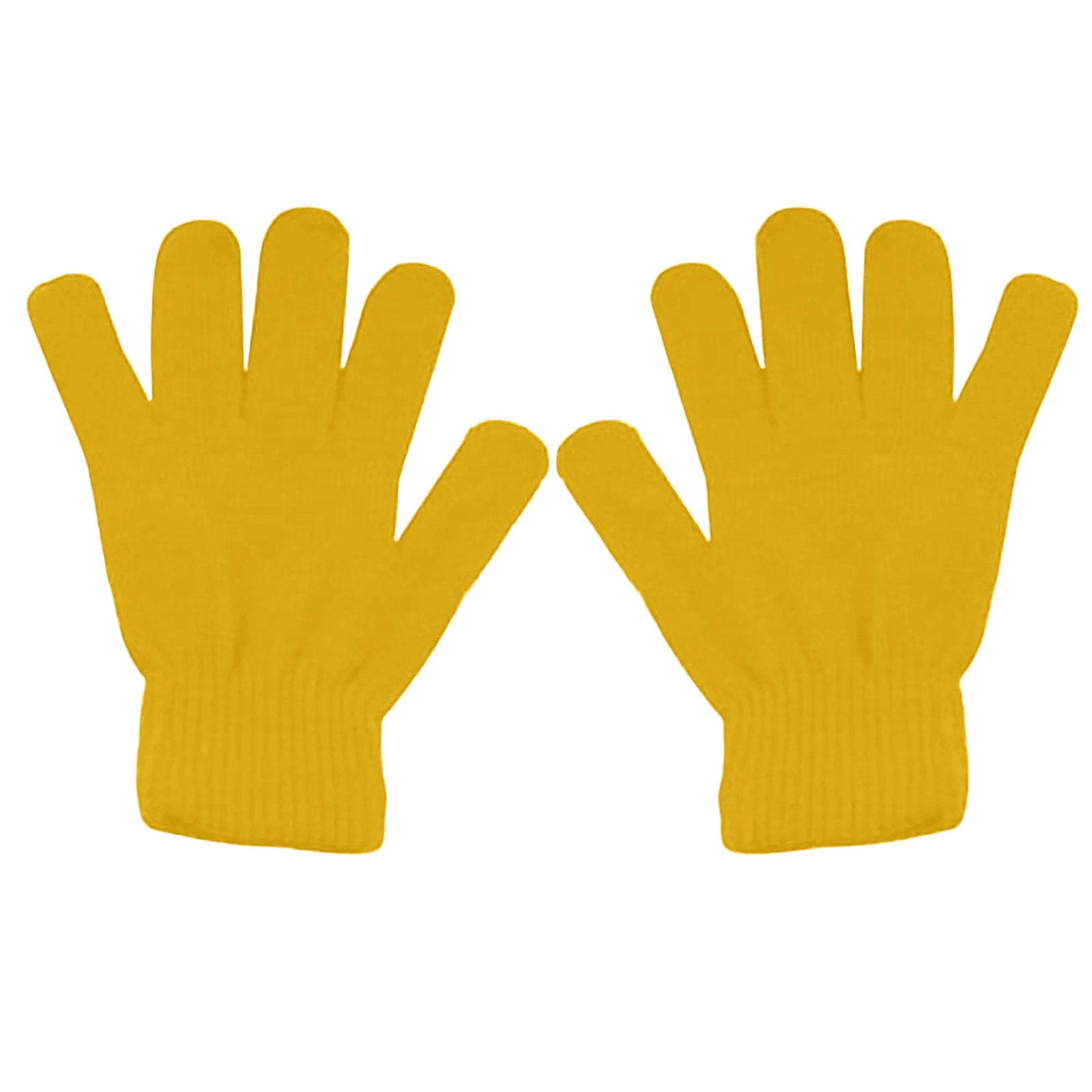 LGCASL Clearance! Winter Gloves Warm Strecty Knit Gloves for Men Women- Dark Gray One Size Yellow