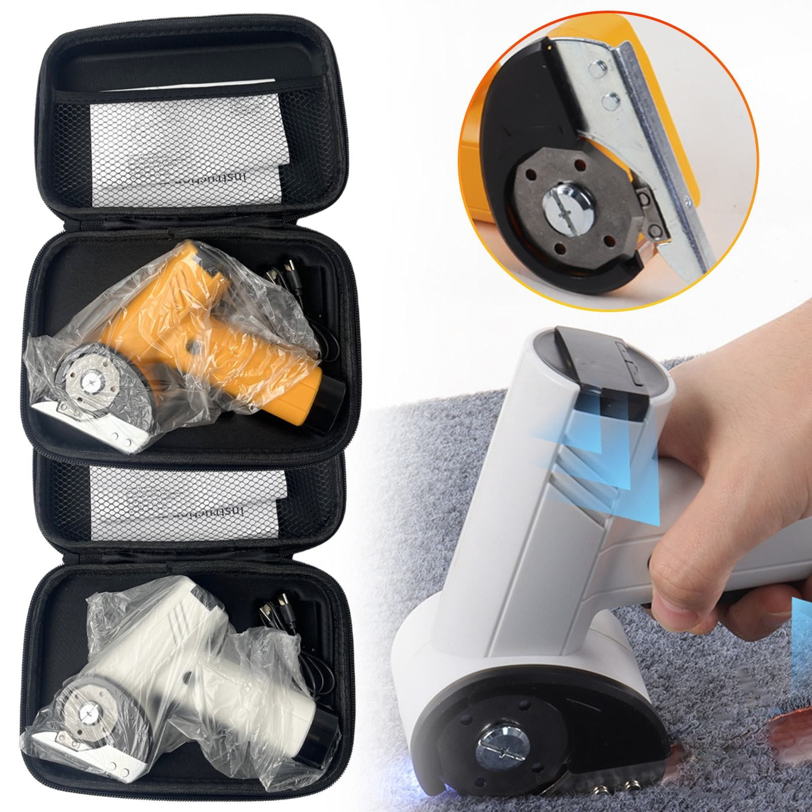 LGCASL Yellow Cardboard Cutter Rechargeable High Speed Cardboard Cutter Cutting Scissors for Cardboard Cordless Usb Type C Power for Carpet Packaging Fabric and Diy Craft 18*14cm Yellow