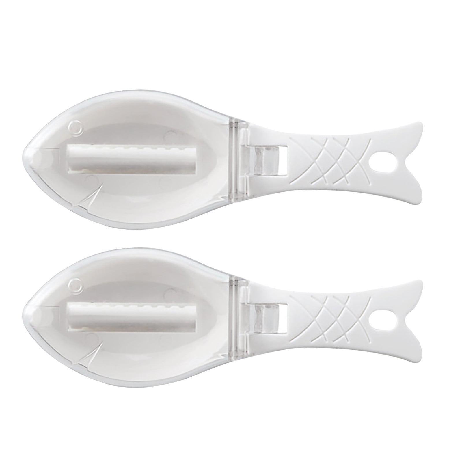 JWDX Scale Scraper, Peeler Clearance! Household Kitchen Tools Fishs Scale Scraper Remover with Lid White