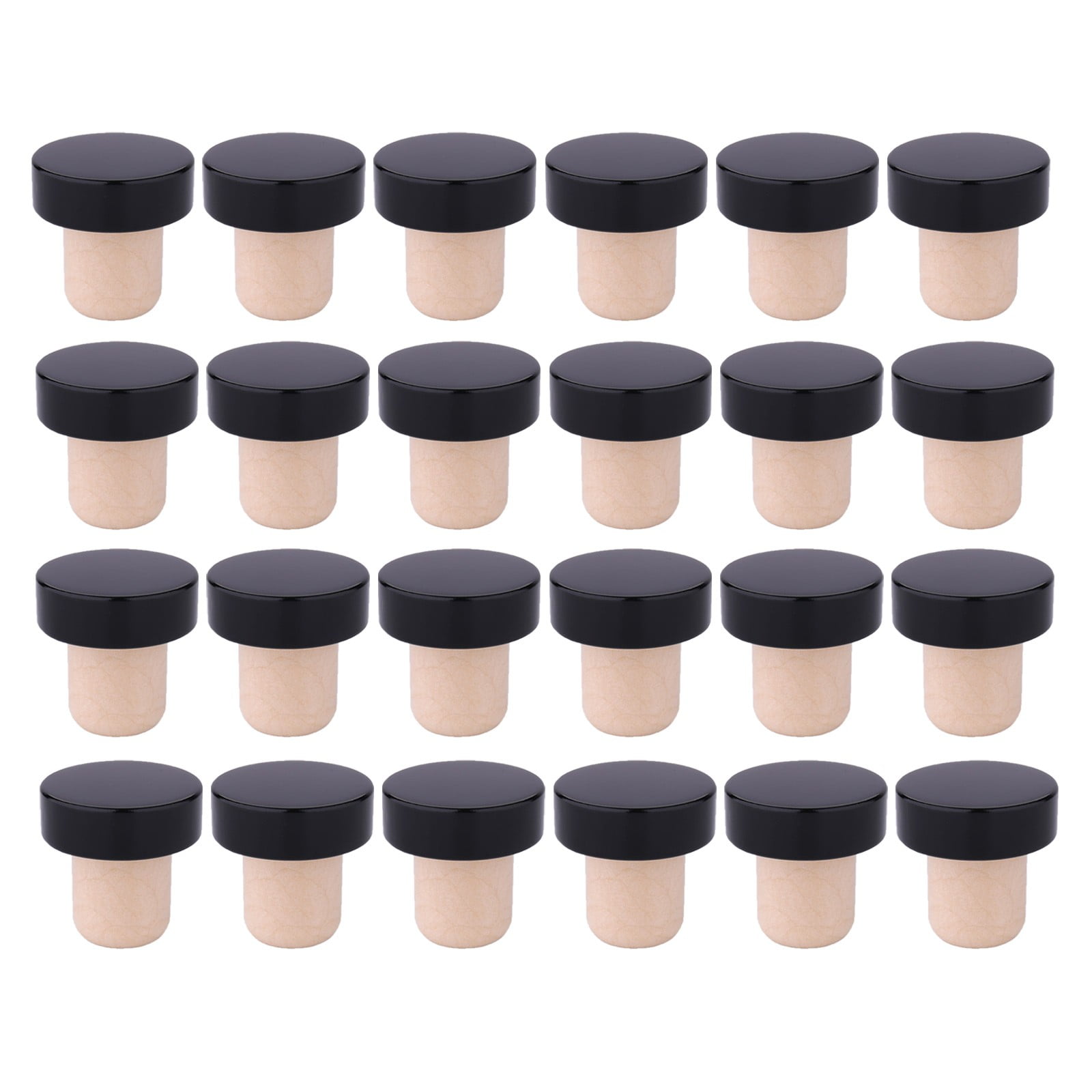JWDX Wine Stopper Clearance! 24Pc T Shaped Stopper Cork Wine Stopper Bottle Stoppers Reusable Wine Bottle Stopper Sealing Plug Bottle Cap for Wine Beer Bottles, Include 24Pc Beer Bottle Stopper Black