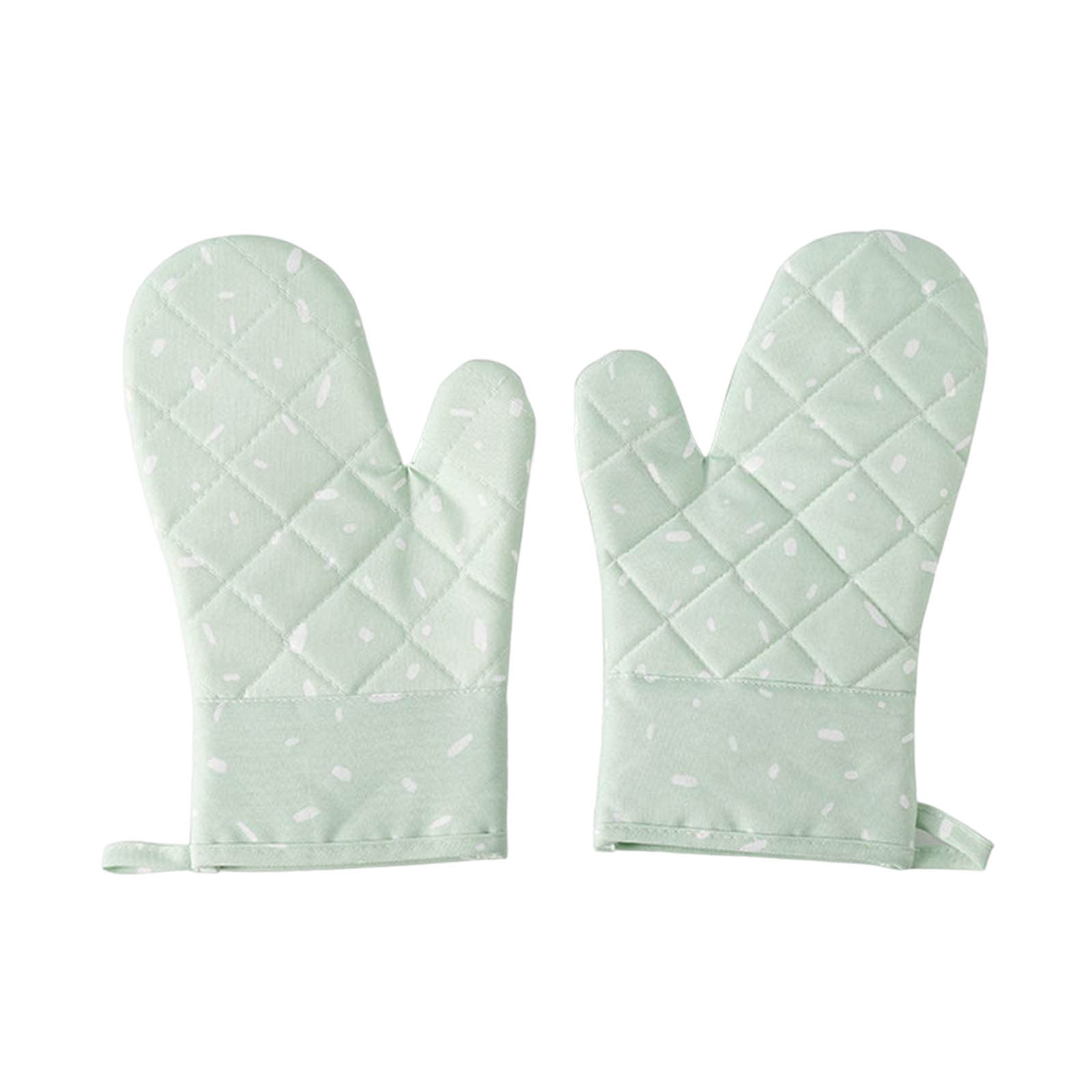 JWDX Oven Mitts Clearance! Premium Silicone Slip Oven Set Soft Flexible Oven Gloves Heat Kitchen Cooking Mitts Hands From Hot Surfaces Cookie Sheets Pair Set of 2, Include 1 Pair of Gloves Green