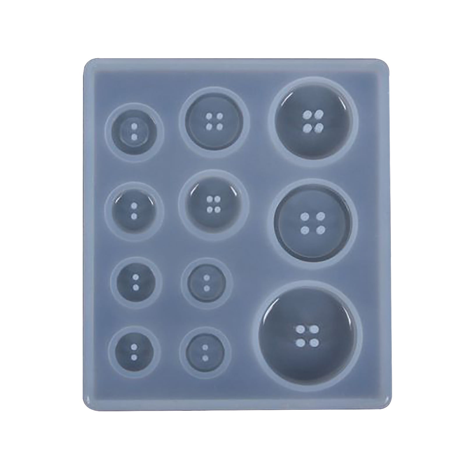 JWDX Diy Silicone Mould Clearance! Diy Silicone Mold Resin Button, Diy Resin Silicone Button Resin Pendant Handmade Button with Hole Diy Home Diy, include 1X Silicone Mold White