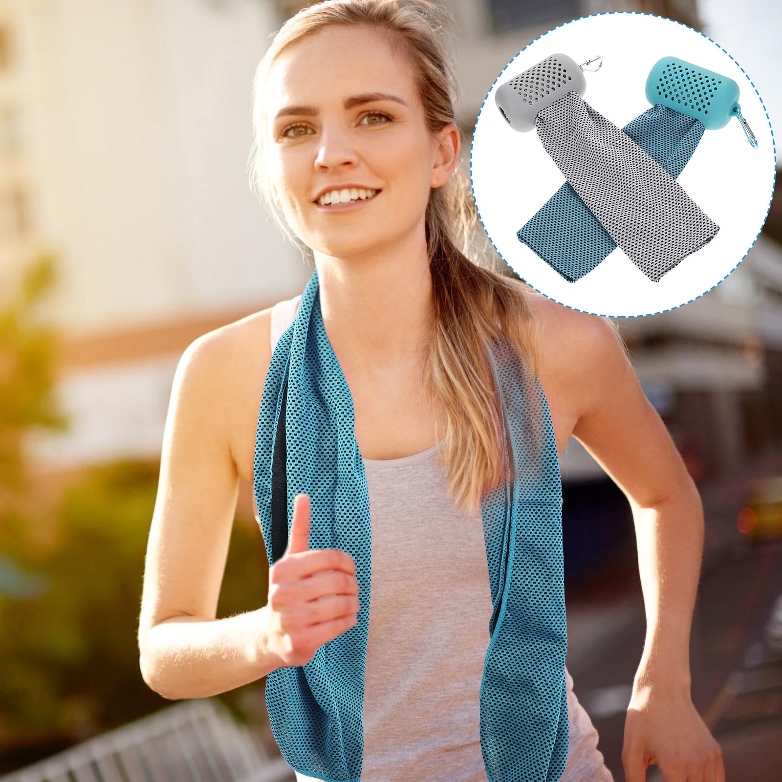 SWETRACE Sweat-Absorbing Yoga Towels Quick Cooling Towel for Summer 2Set