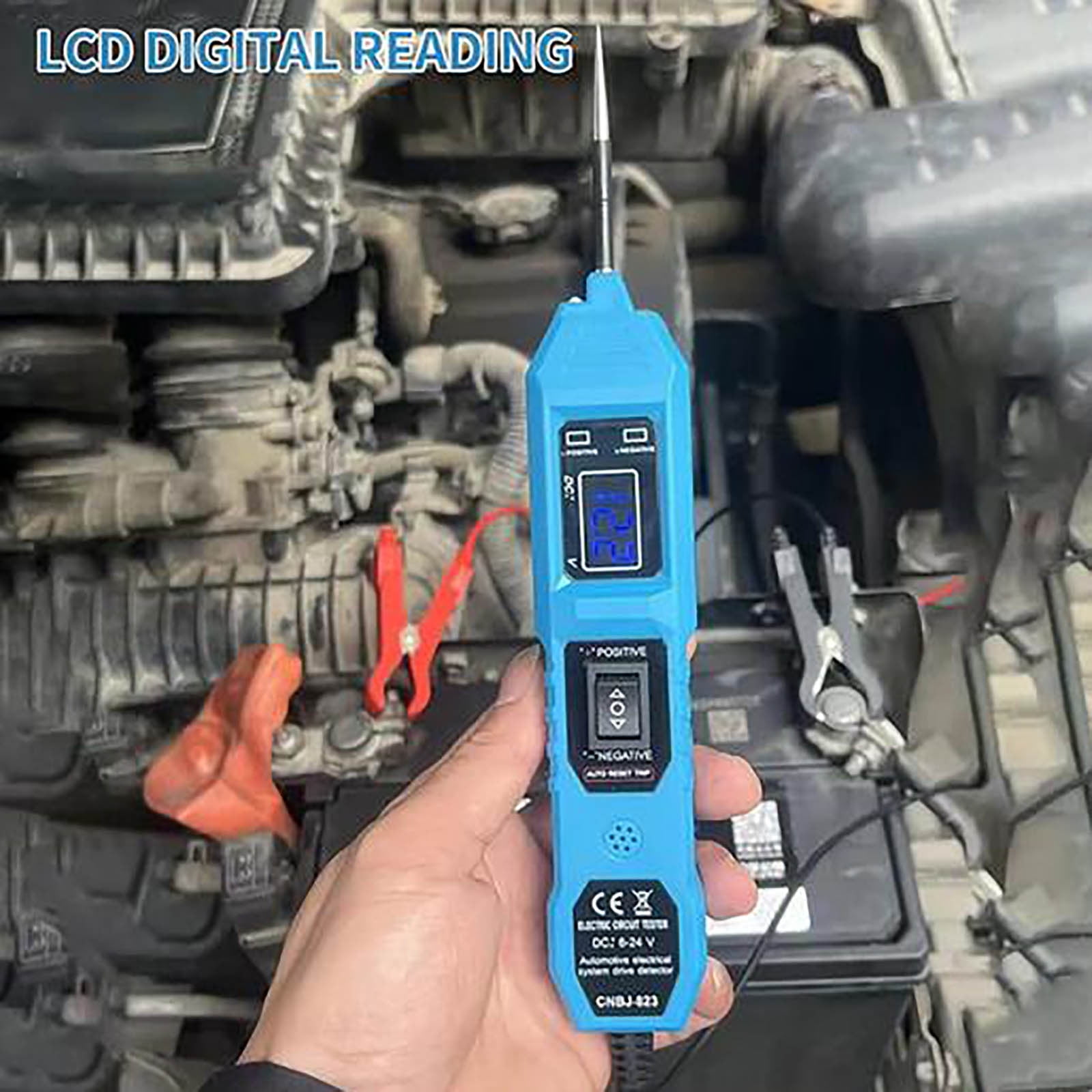2025 New Car Electric Circuit Tester, Automotive Electrical System Tester, Power Circuit Probe Tester, DC Test Light Automotive Short Circuit Finder with LED Light