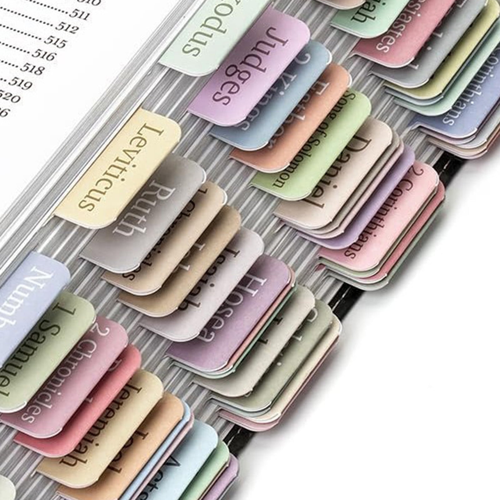 Bible Guidance Tabs with Book Tabs & Blank Customizable Tabs – 7.87 x 5.5 inches, Easy Apply & Removable, Bible Navigation Aid for Efficient Study, Personalize Favorite Verses, No Residue Multicolor