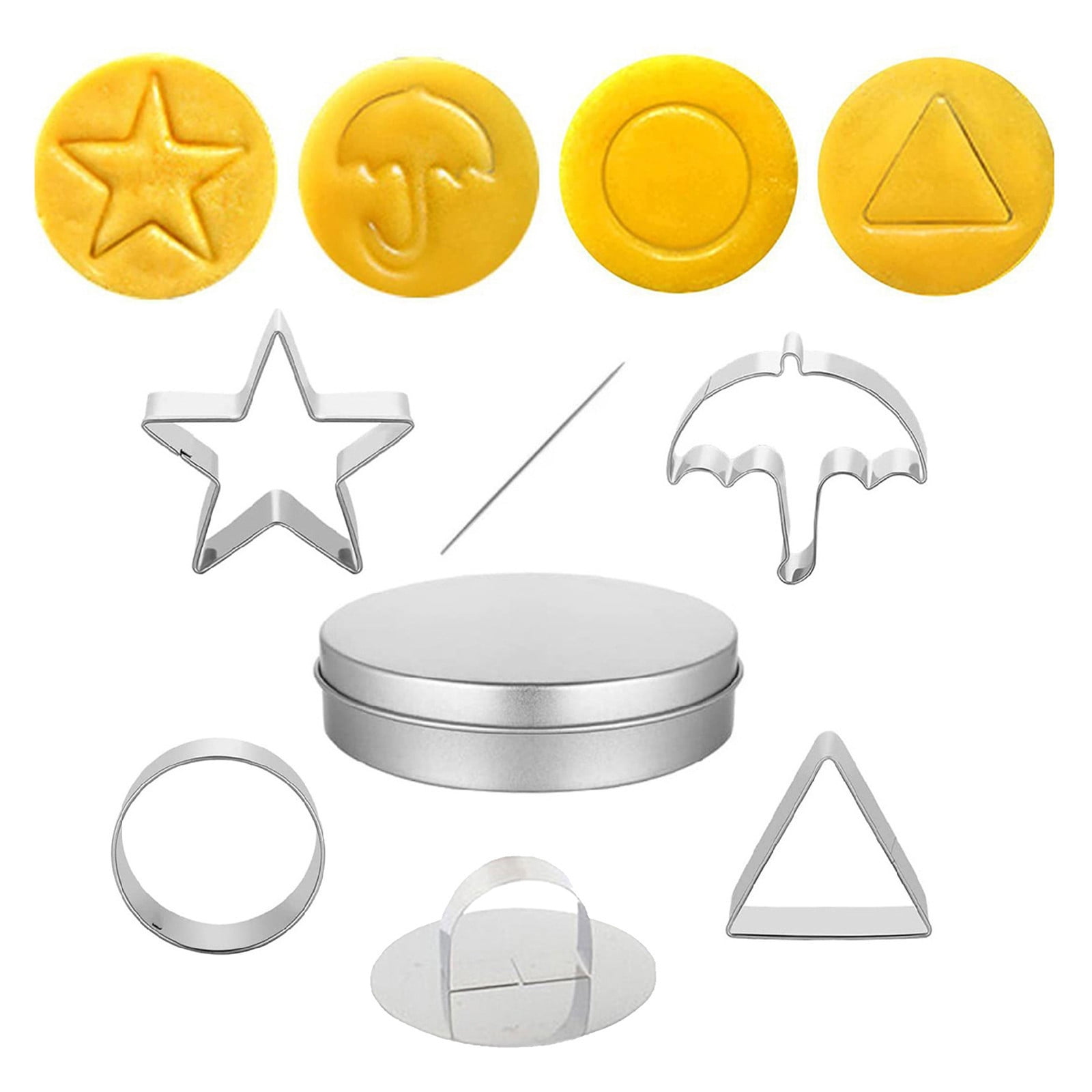 Sugar Candy Making Tools, Challenge Cookies Game Kit with Stainless Steel Cutters for Baking & Cooking, Fun Dalgona Kit for playsers