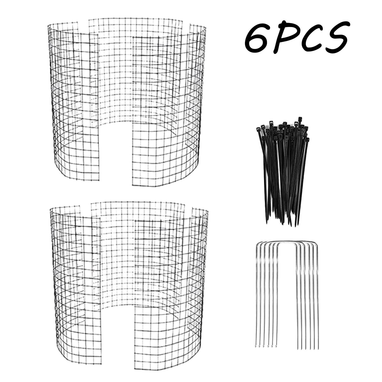 Wire Plant Protectors Wire Plant Cages Metal Mesh Plant Cage Chicken Wire Cloche with Ground Stakes and Nylon Ties Protect Plants,Garden,Shrubs and Vegetables from Animals 6PC